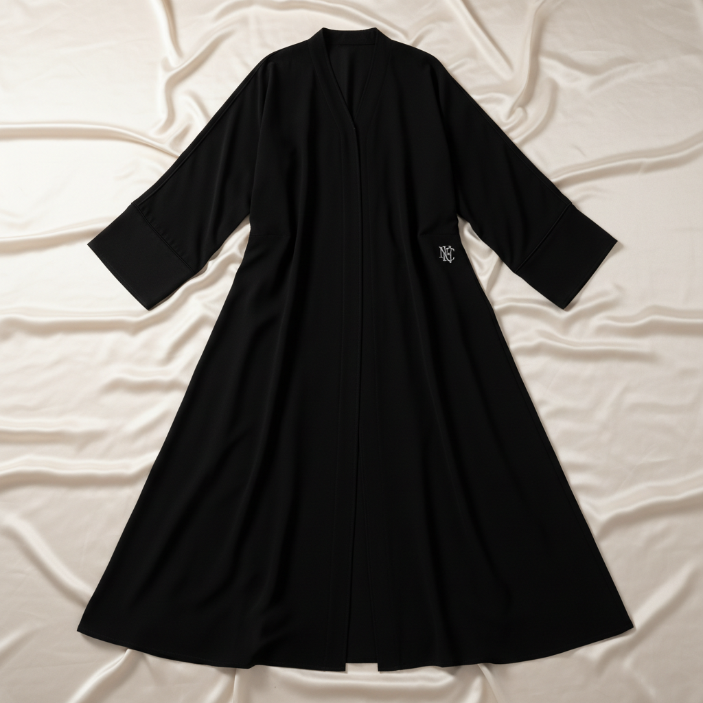 Voyage Travel Abaya in Jet Black