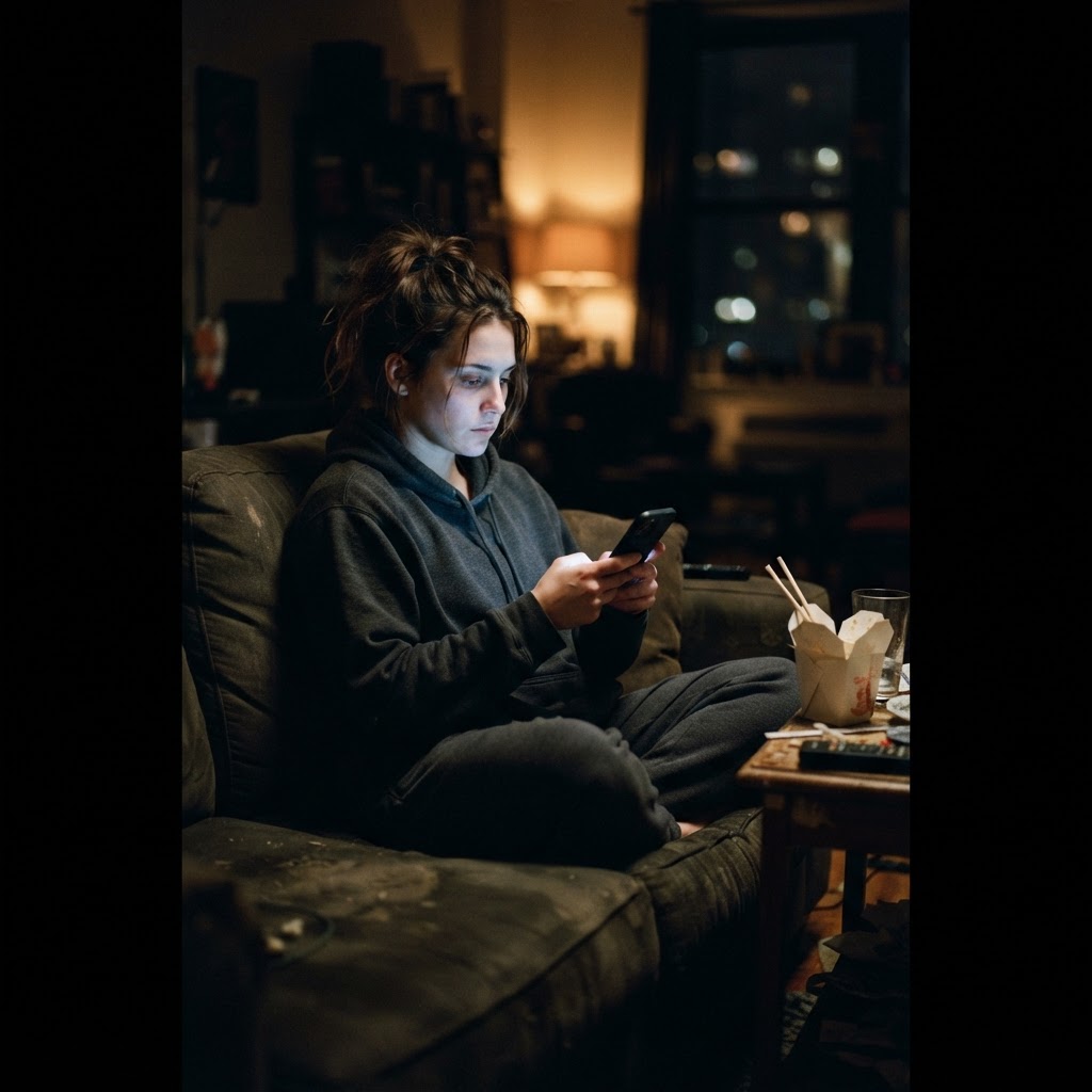 Scene 2 — Problem (alone scrolling)