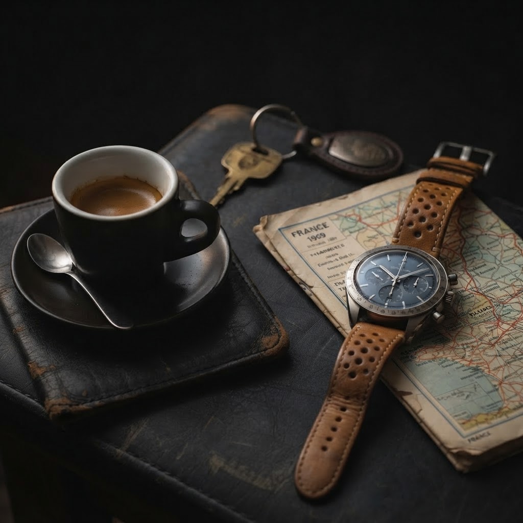 Extreme macro of a vintage mechanical watch movement with golden tones