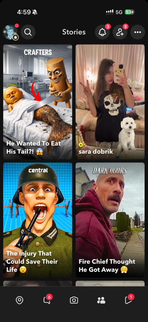 Snapchat Discover feed