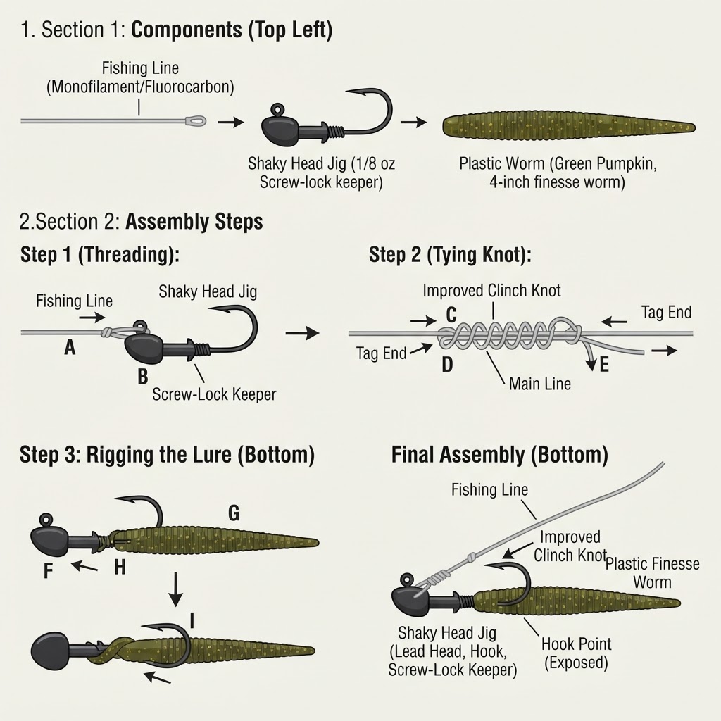 How to tie the Shaky Head Rig