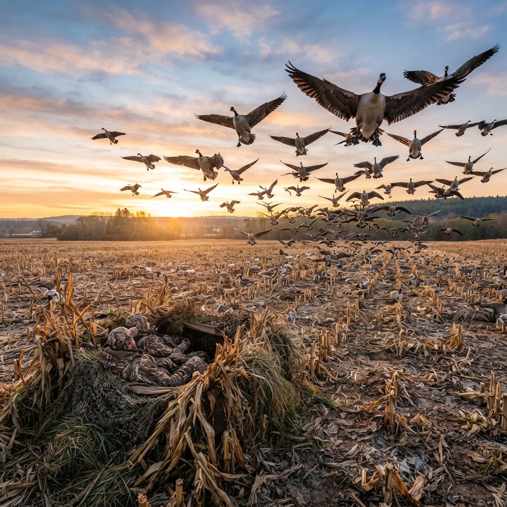 Field Hunting Canada Geese: Spreads, Motion, and Concealment