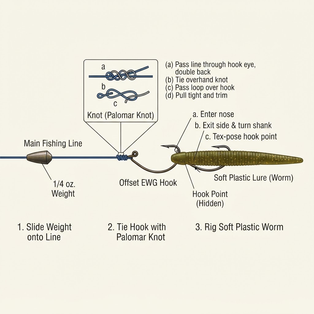 How to tie the Texas Rig
