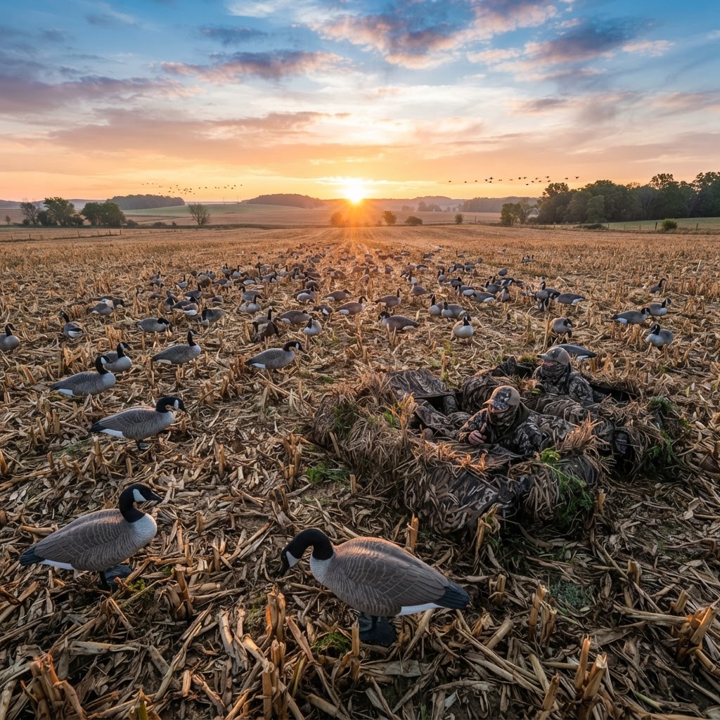 Field Hunting Canada Geese: Spreads, Motion, and Concealment