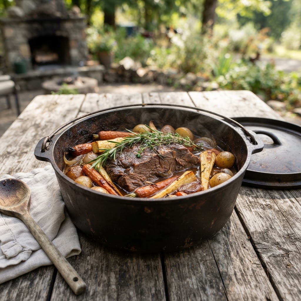Autumn Harvest: Slow-Braised Bear Roast and Root Vegetables