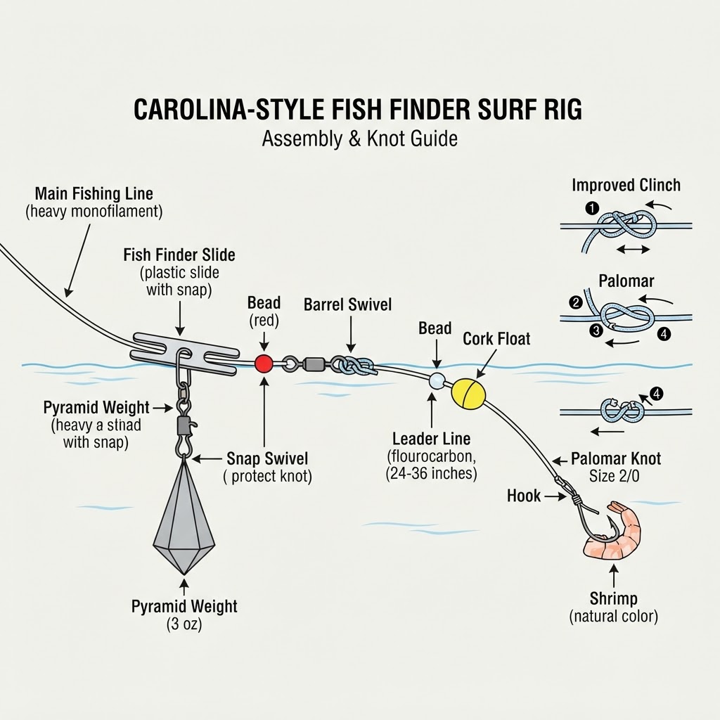 Carolina-Style Fish Finder Surf Rig