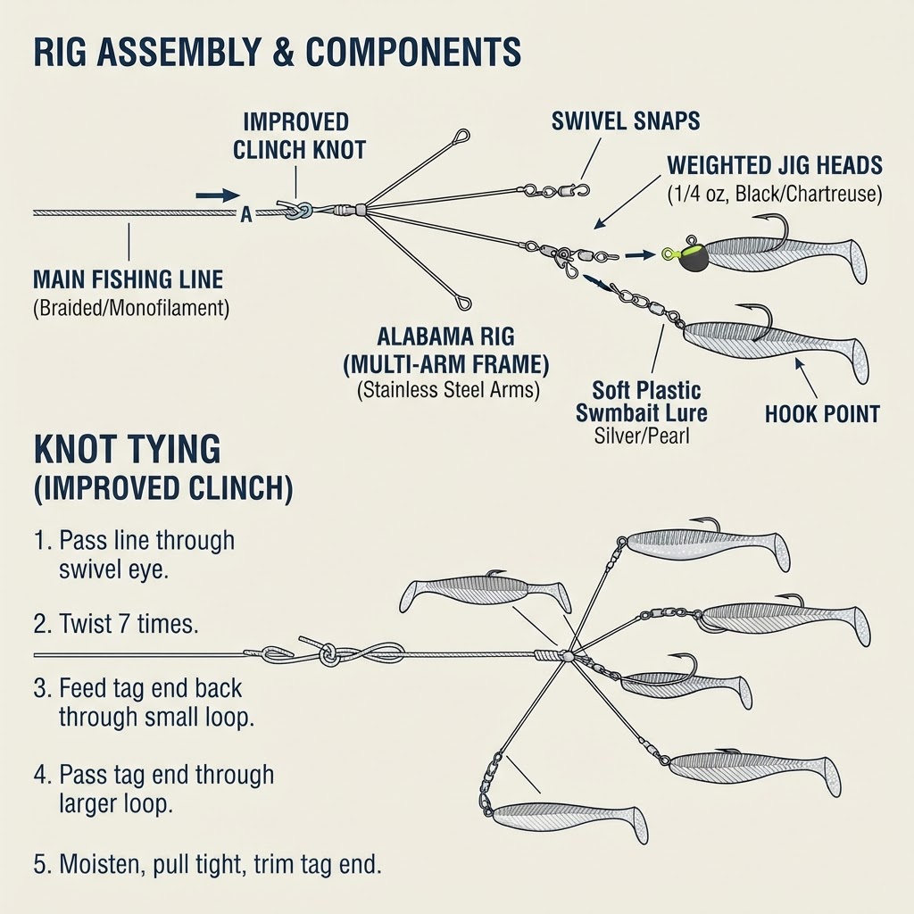 How to tie the Umbrella / Alabama Rig