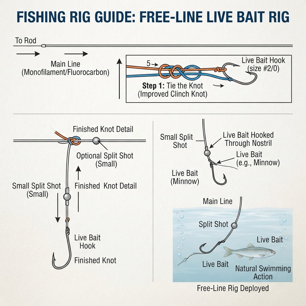 Free-Line Live Bait Rig