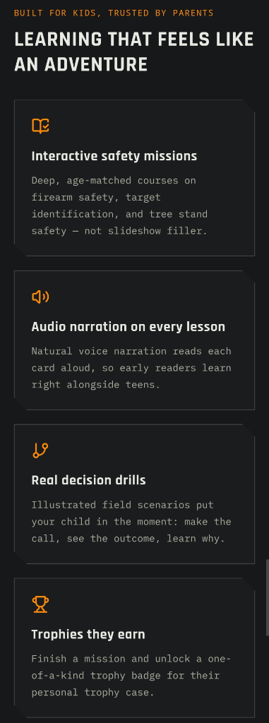 Youth Hunter Academy app screen