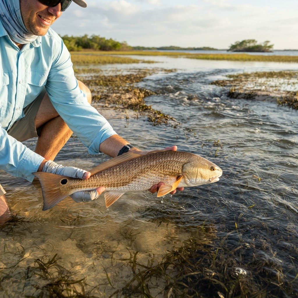 Inshore Redfish: Reading the Flats on a Falling Tide