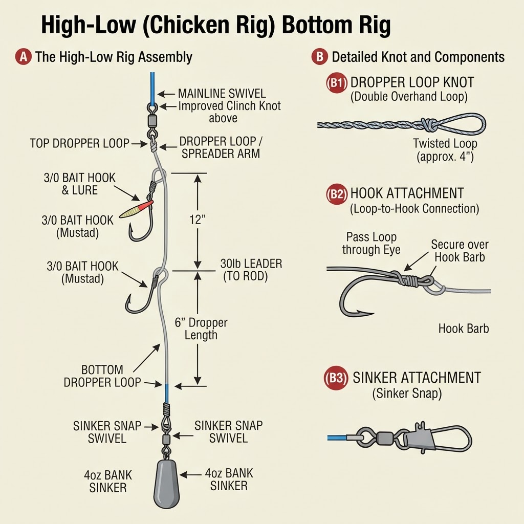 High-Low (Chicken Rig) Bottom Rig