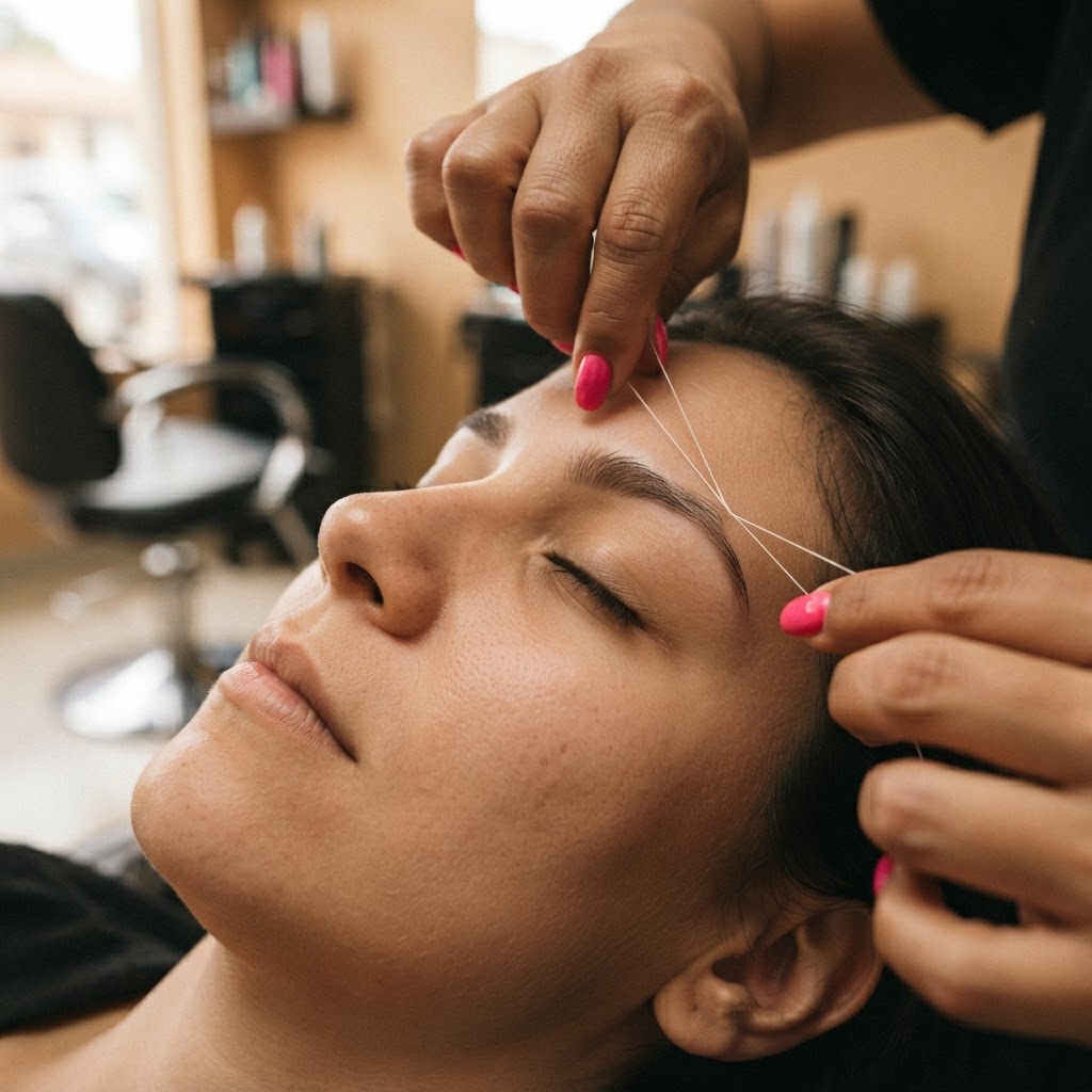 Eyebrow threading