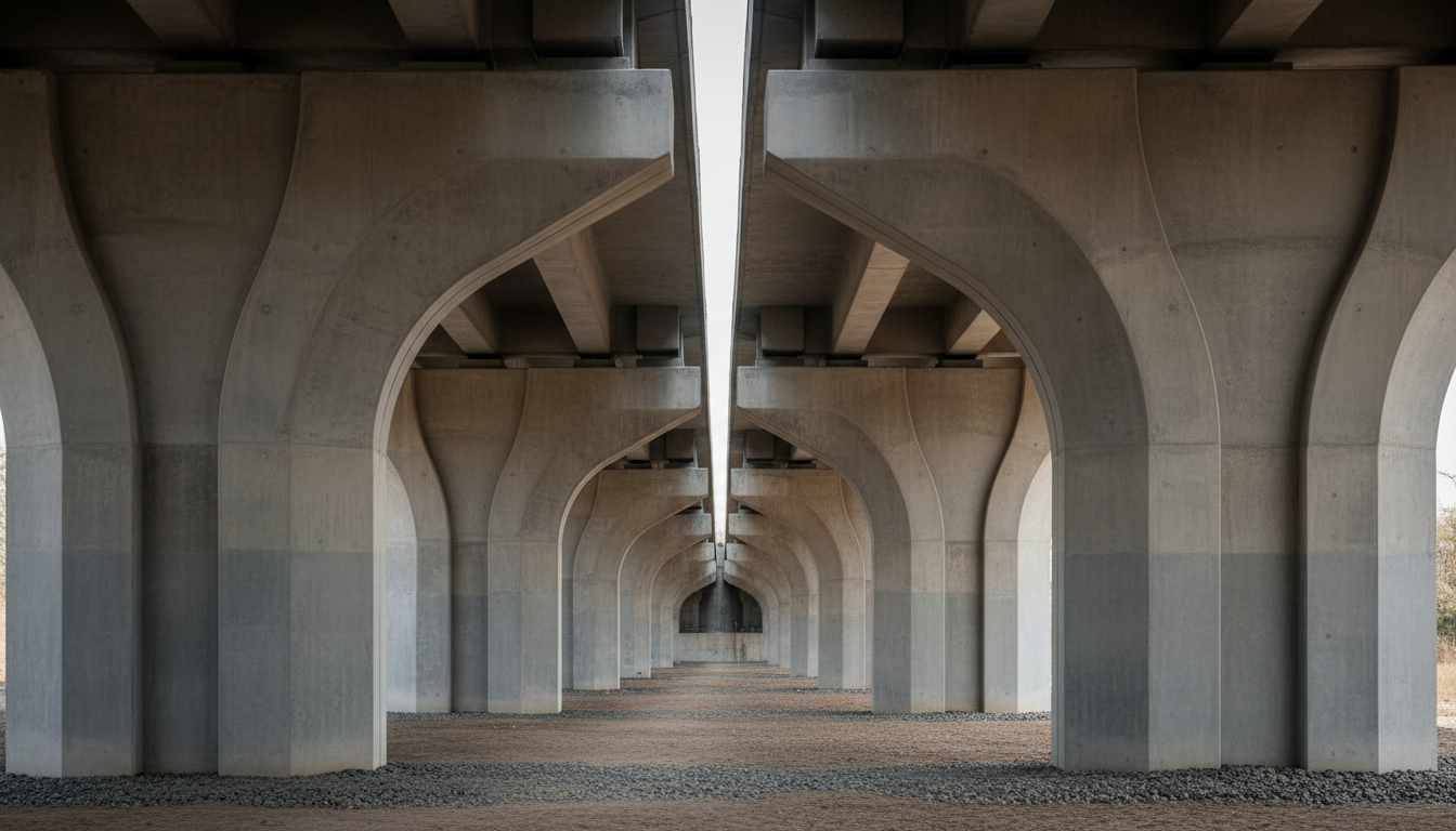 Minimalist bridge architecture representing strategic structure