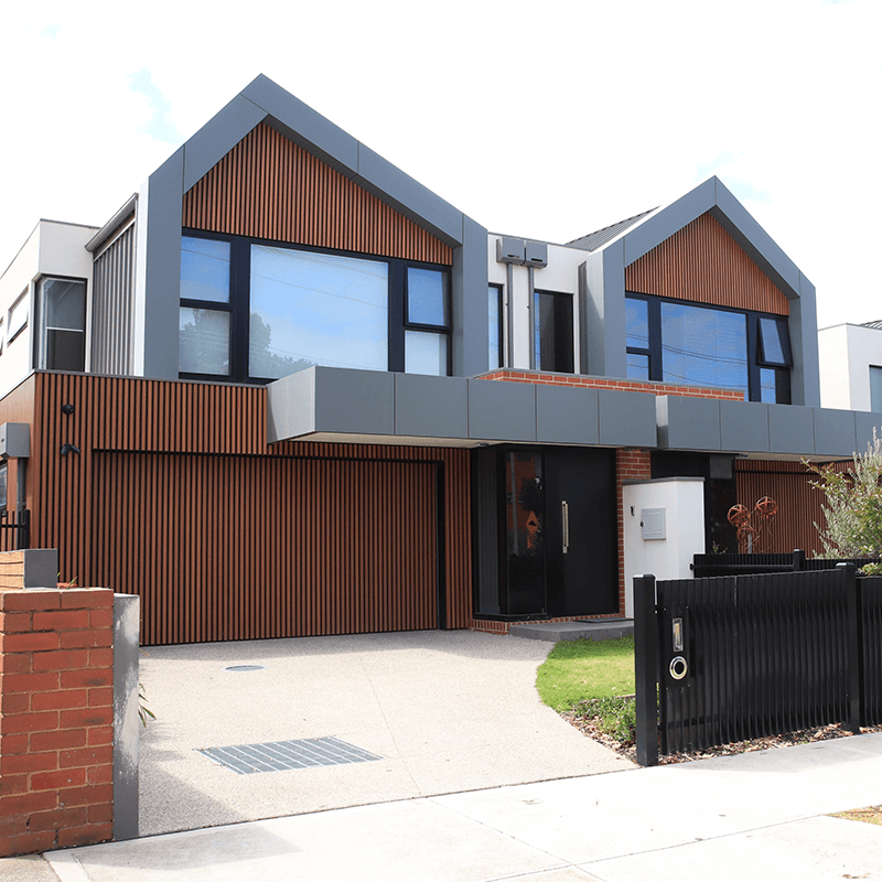 Newly completed residential townhouse in Melbourne approaching handover