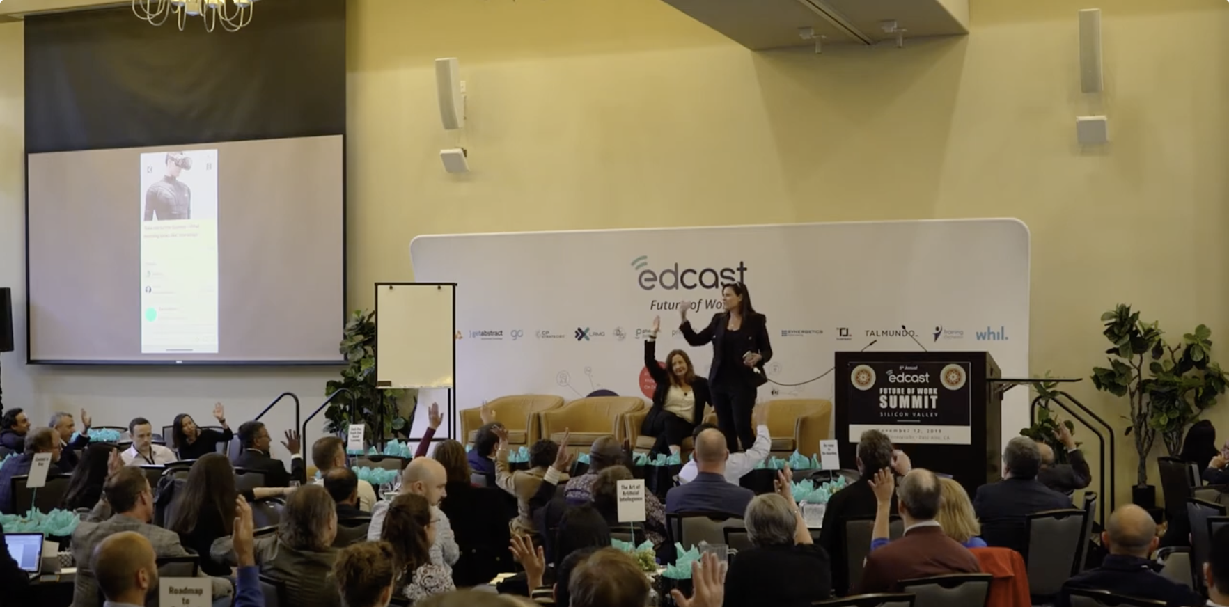 Stacey Edmonds speaking on stage