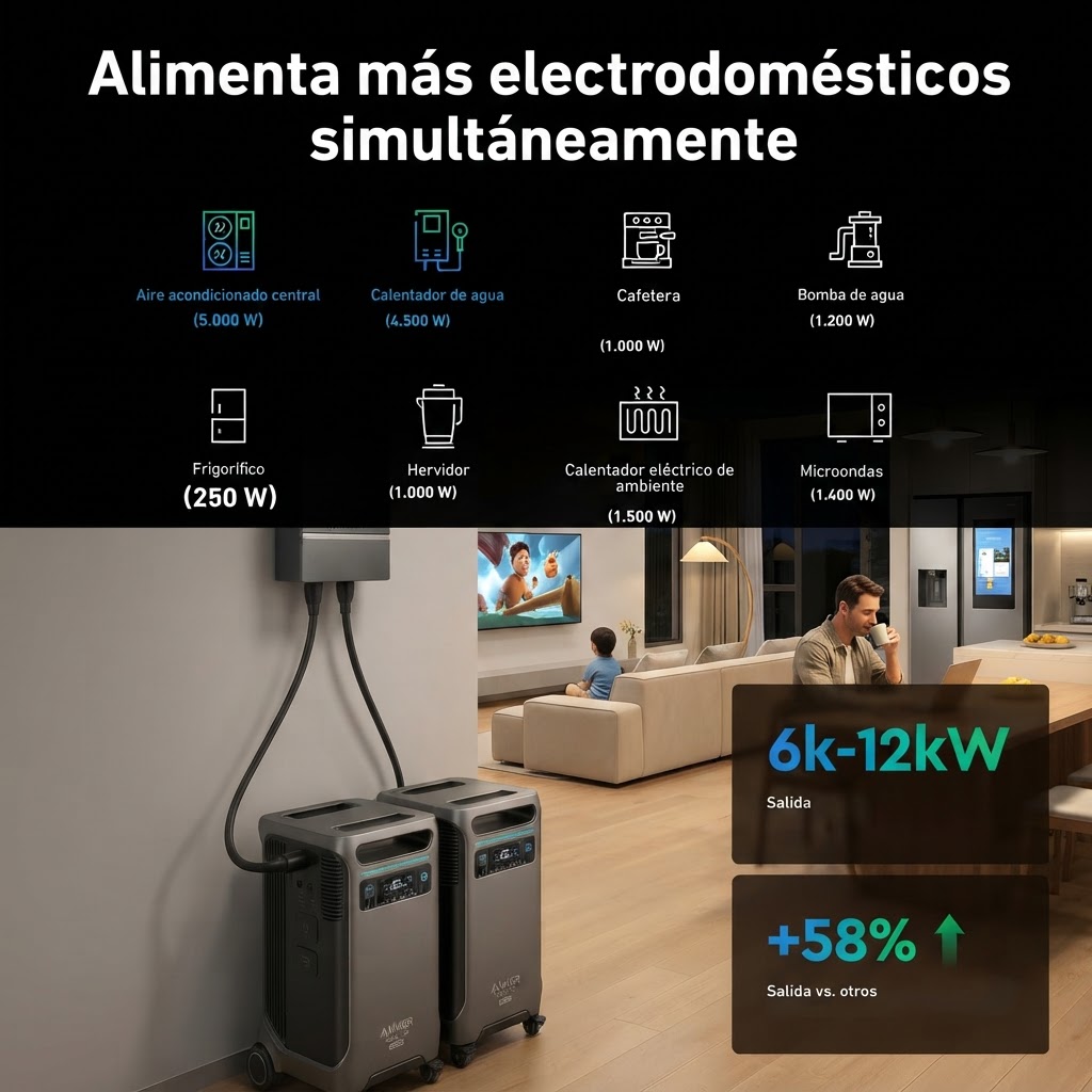 ⚡Anker SOLIX F3800 Plus con Panel Solar de 400W 4