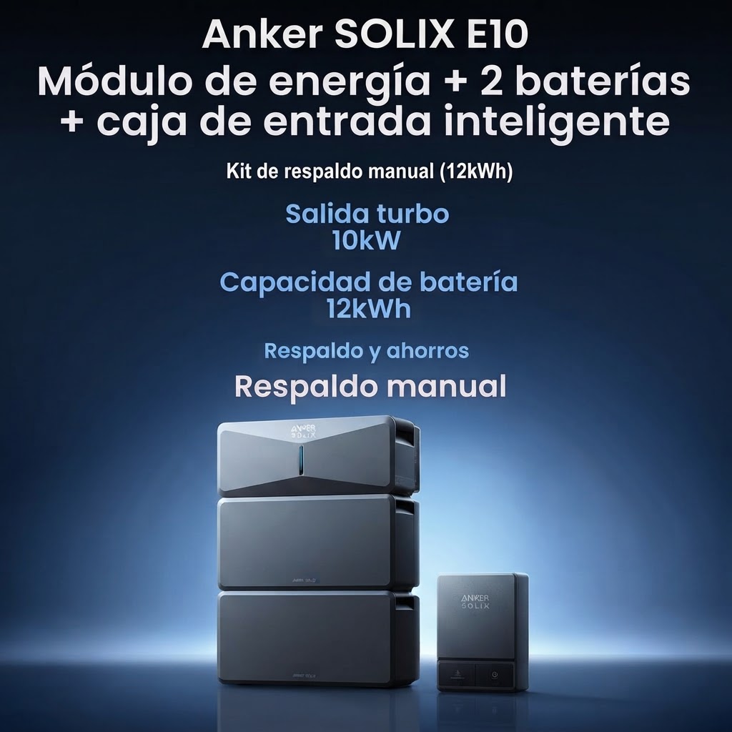BackUp Modular Premium Anker SOLIX E10: 12kWh con Respaldo Inteligente 2