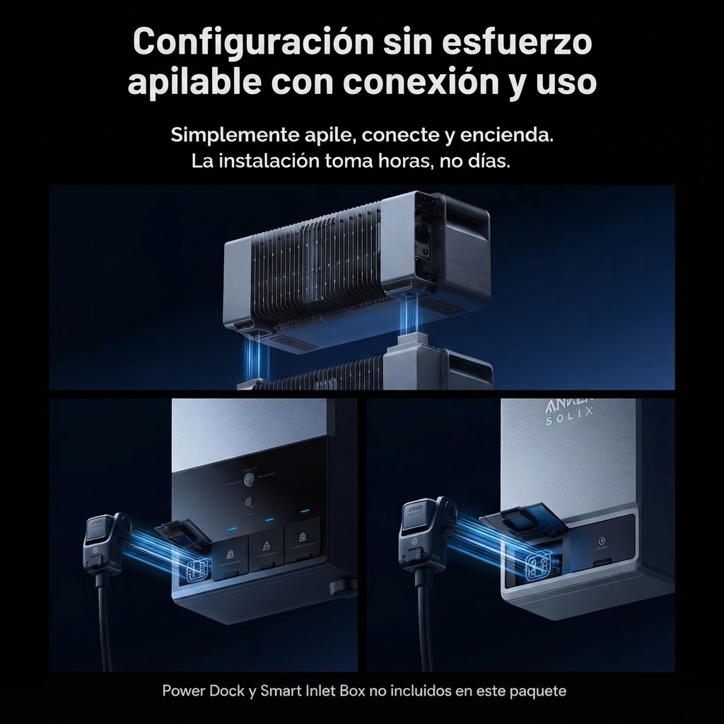 BackUp Modular Premium Anker SOLIX E10: 12kWh con Respaldo Inteligente 7