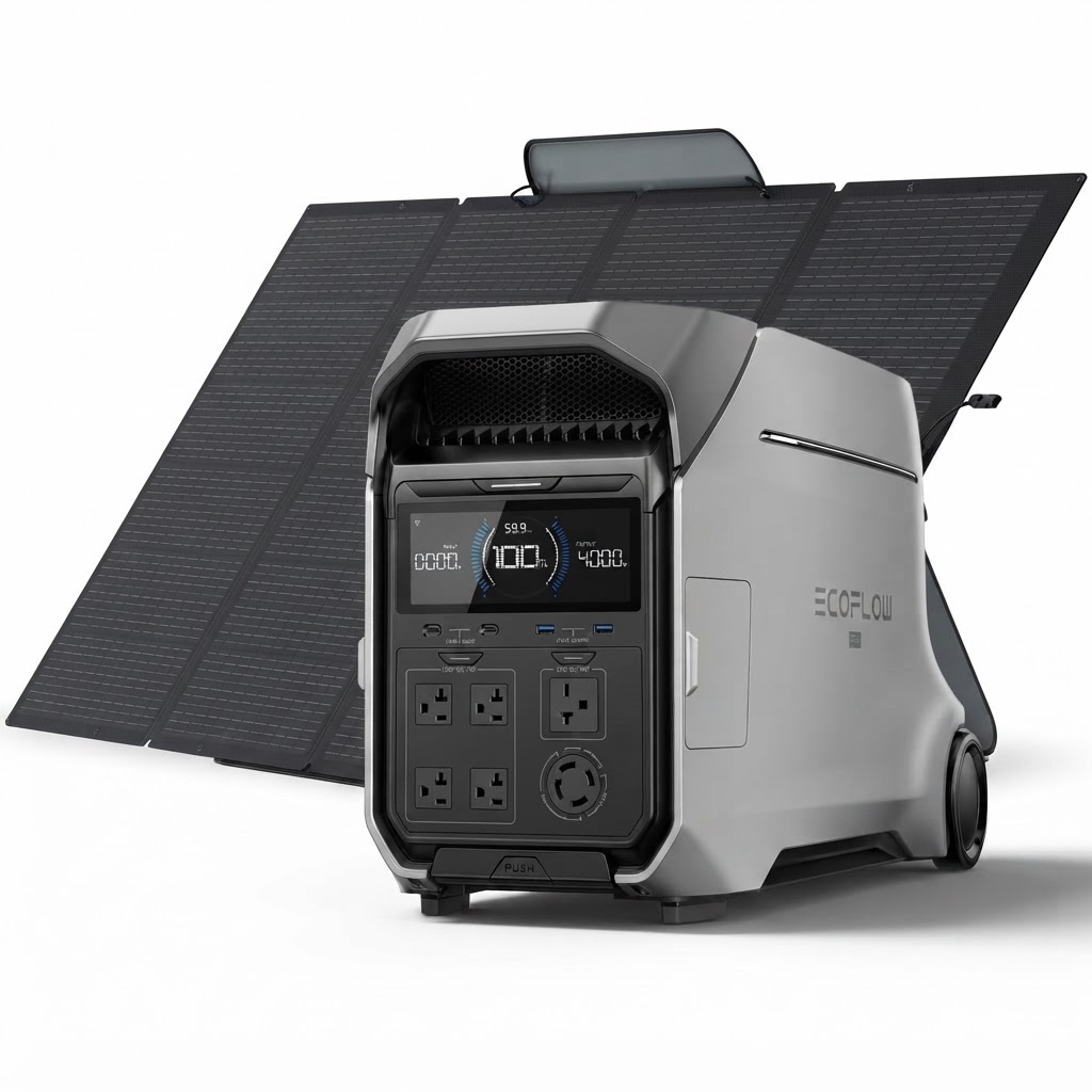 EcoFlow DELTA Pro 3 Portable Power Station with 400W Solar Panel