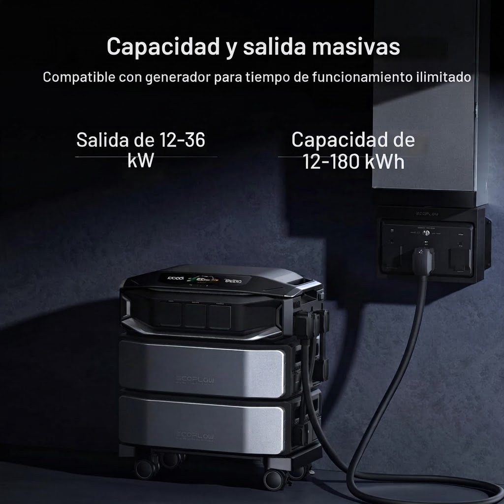 Sistema de Energía Solar Residencial EcoFlow DELTA Pro Ultra X  y 4 Paneles solares portátiles de 400W 3