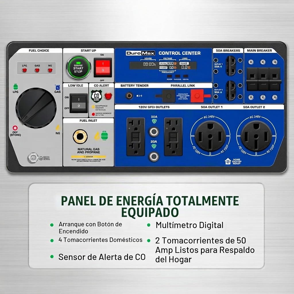 Generador Inversor DuroMax XP16000iHT de Triple Combustible 4
