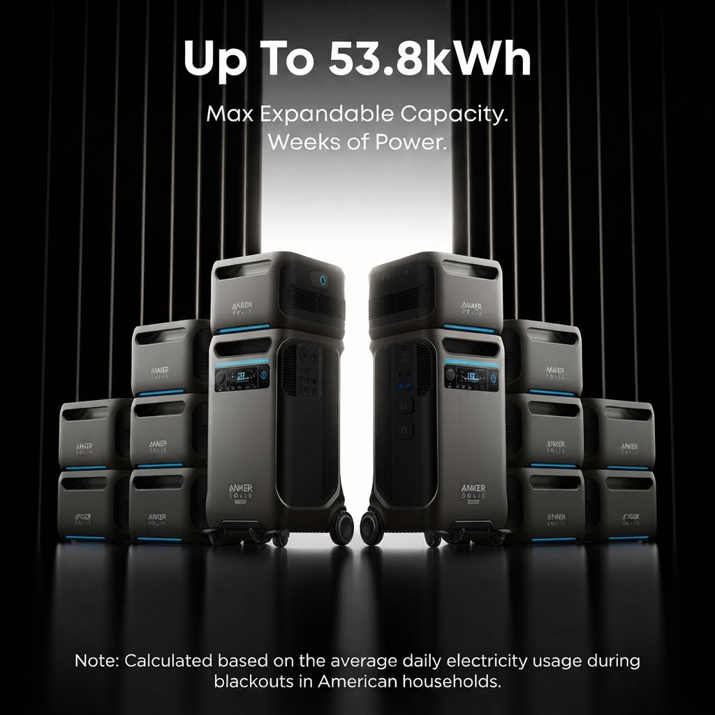 Sistema de Respaldo Energético Anker SOLIX F3800 Plus con Batería de Expansión BP3800 6