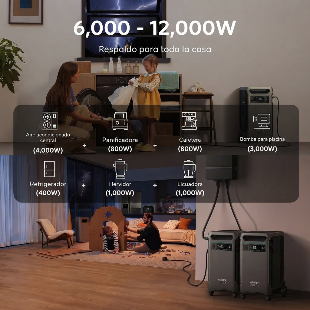 Sistema de Respaldo Energético Anker SOLIX F3800 Plus con Batería de Expansión BP3800 4