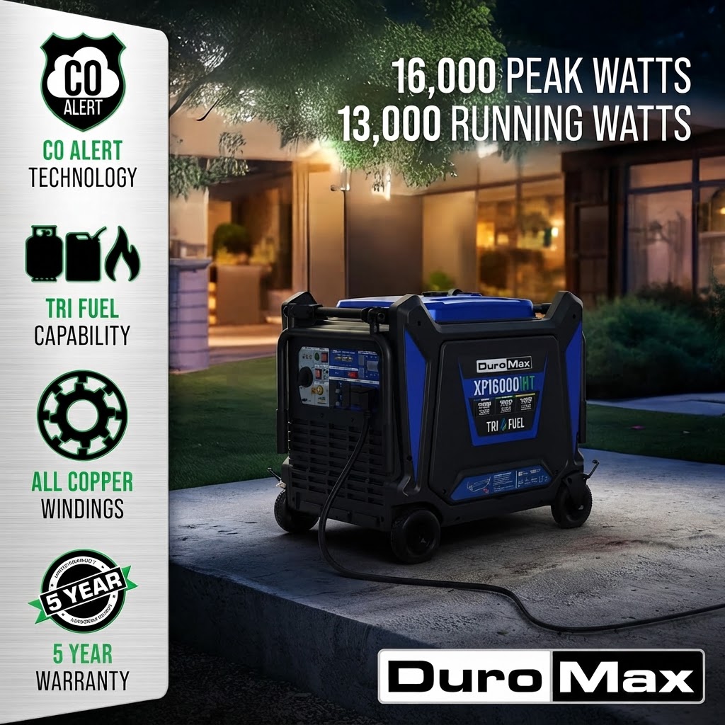 Generador Inversor DuroMax XP16000iHT de Triple Combustible 2