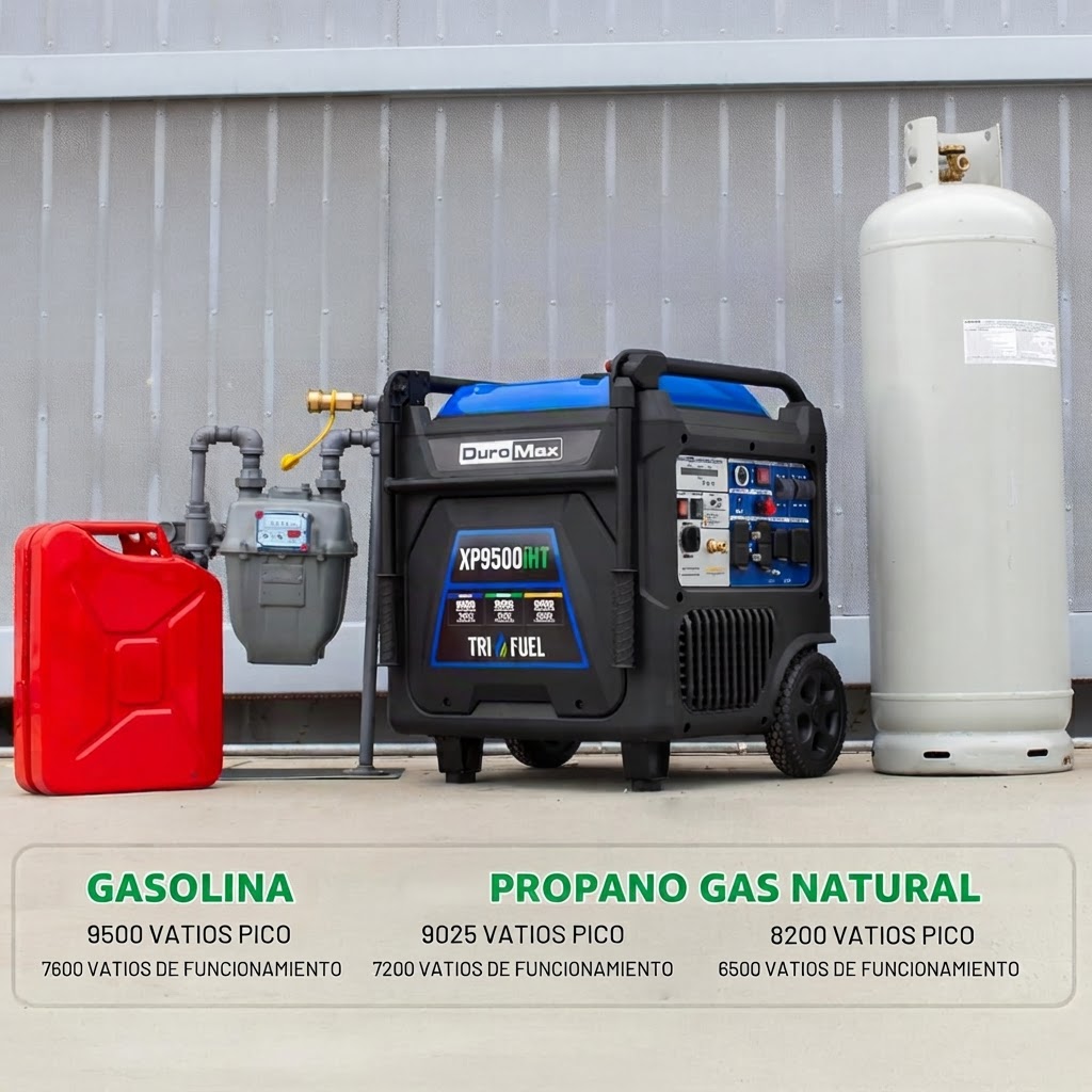 DuroMax XP9500iHT – Generador Inverter Triple Fuel 9,500W 7