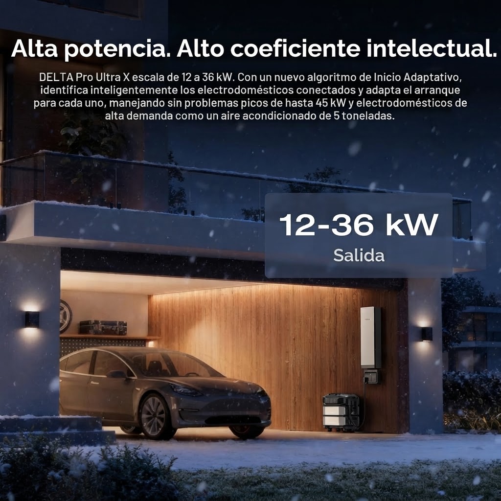 Sistema de Energía Solar Residencial EcoFlow DELTA Pro Ultra X  y 4 Paneles solares portátiles de 400W 5