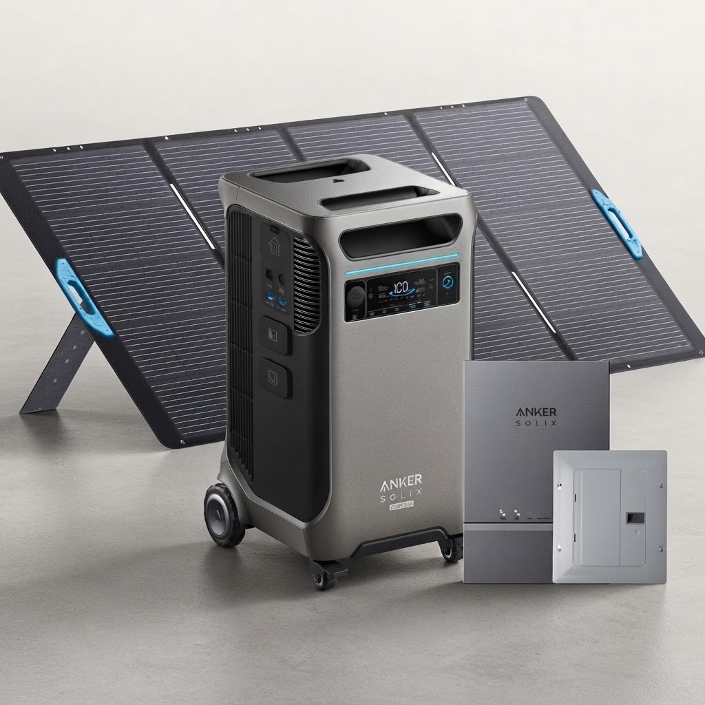 Anker SOLIX F3800 Plus Portable Power Station with 400W Solar Panel