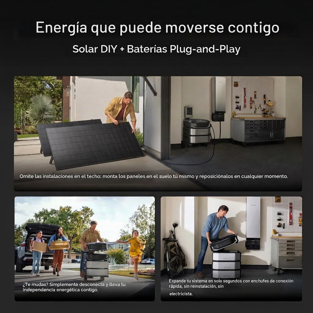 Sistema de Energía Solar Residencial EcoFlow DELTA Pro Ultra X  y 4 Paneles solares portátiles de 400W 2