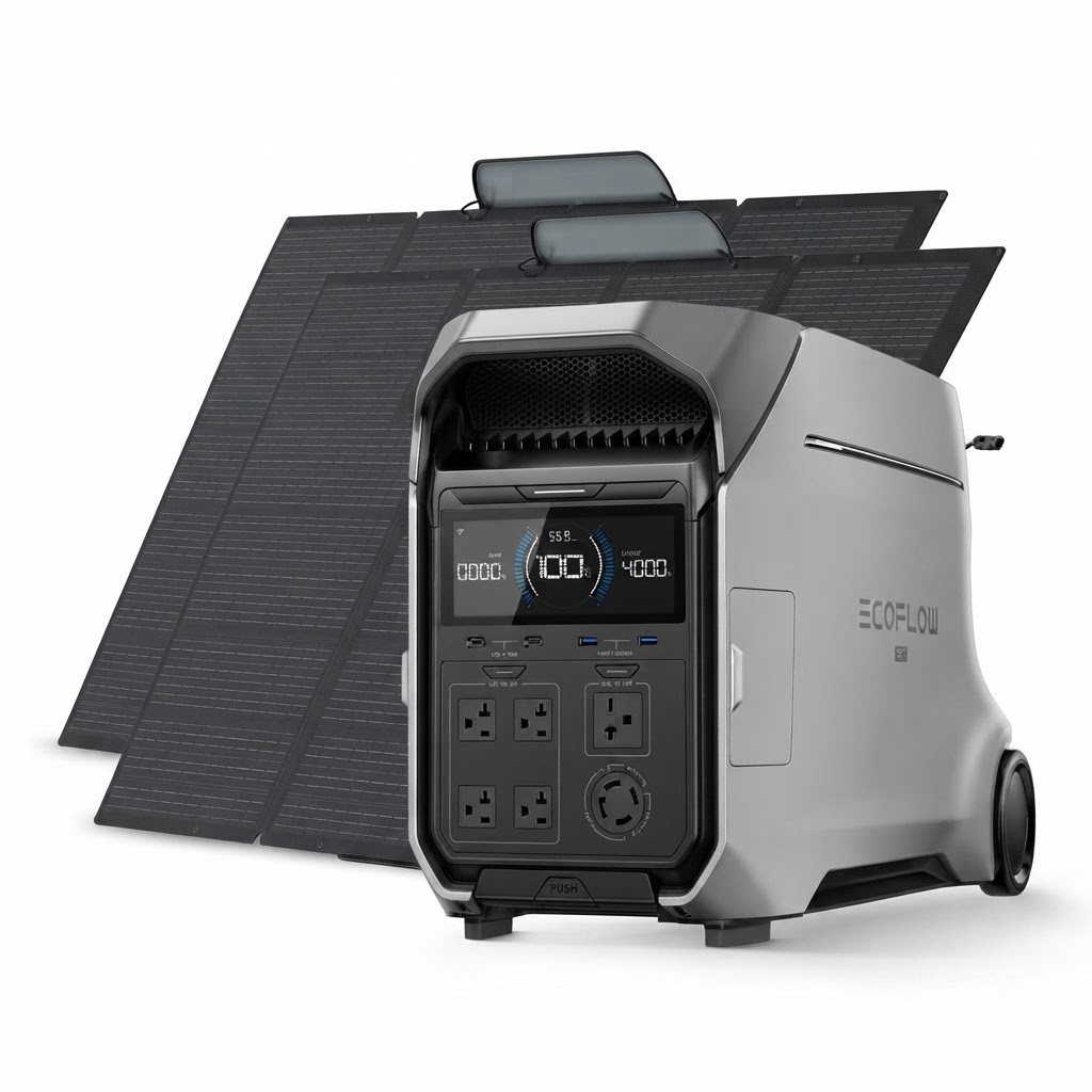 ⚡ EcoFlow DELTA Pro 3 + 2 400W Portable Solar Panels