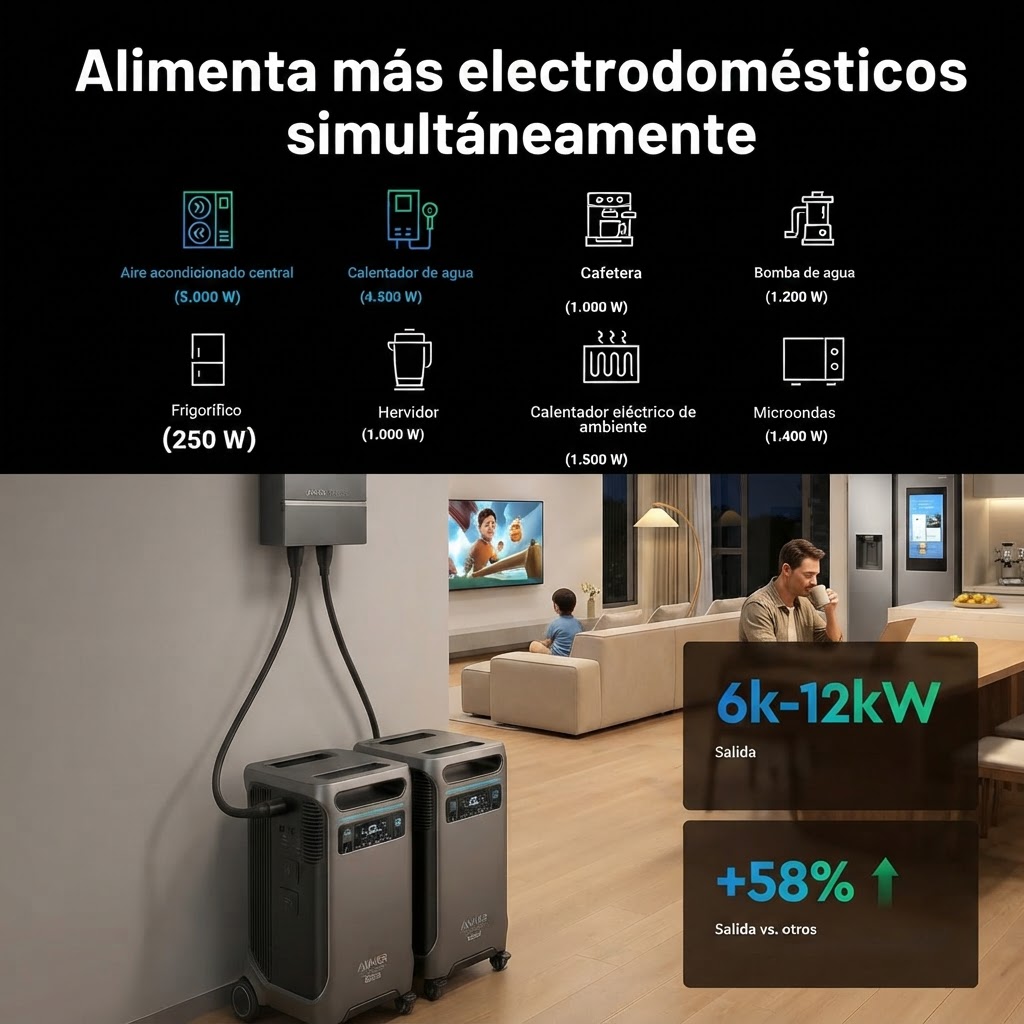 Anker SOLIX F3800 Plus Estación de Energía Portátil con Panel Solar de 400 Watts 3