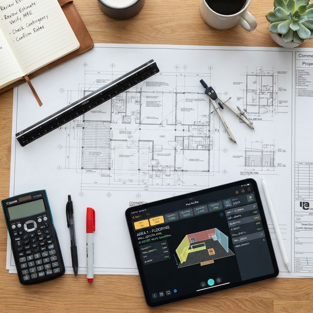 How do I check an estimate before submitting it?