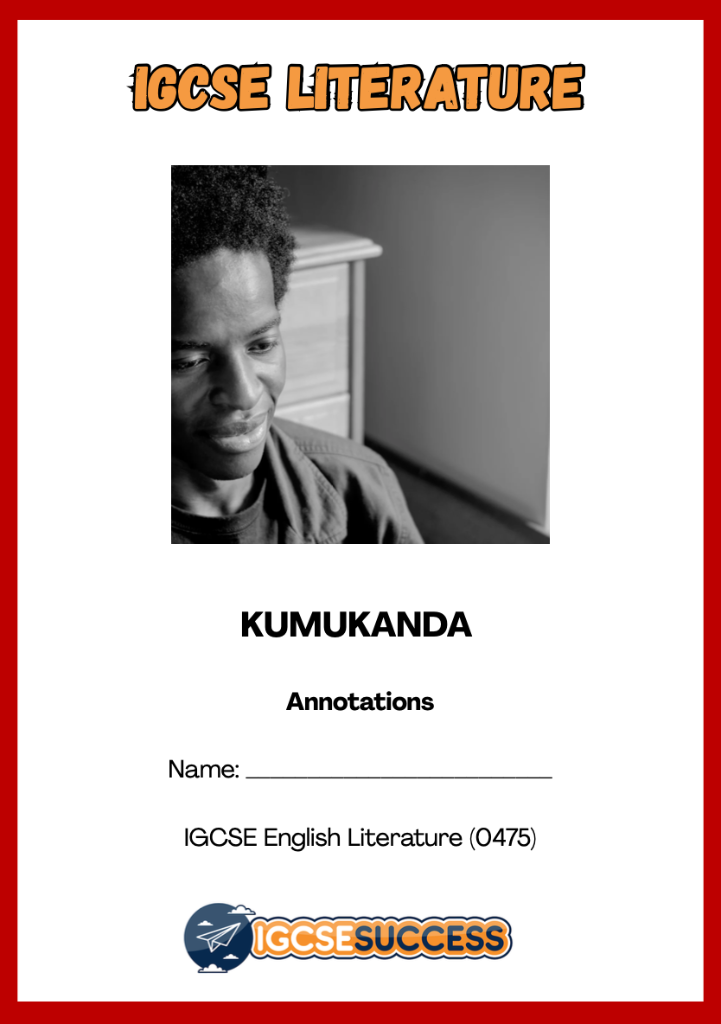 Kayo Chingonyi - Kumukanda Annotations Booklet