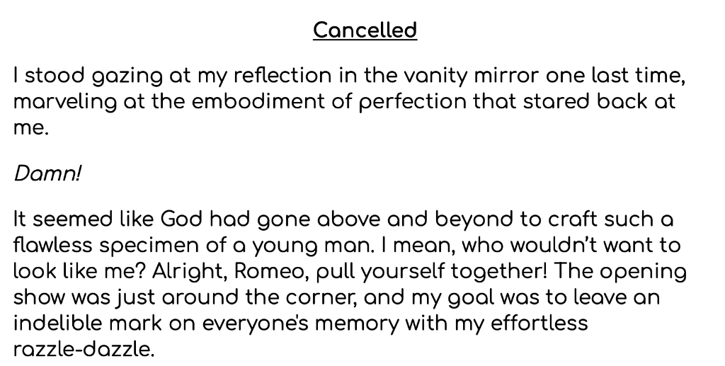 “Cancelled” – Model Narrative cover