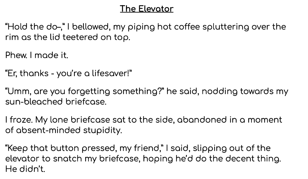 “Elevator” – Model Narrative cover