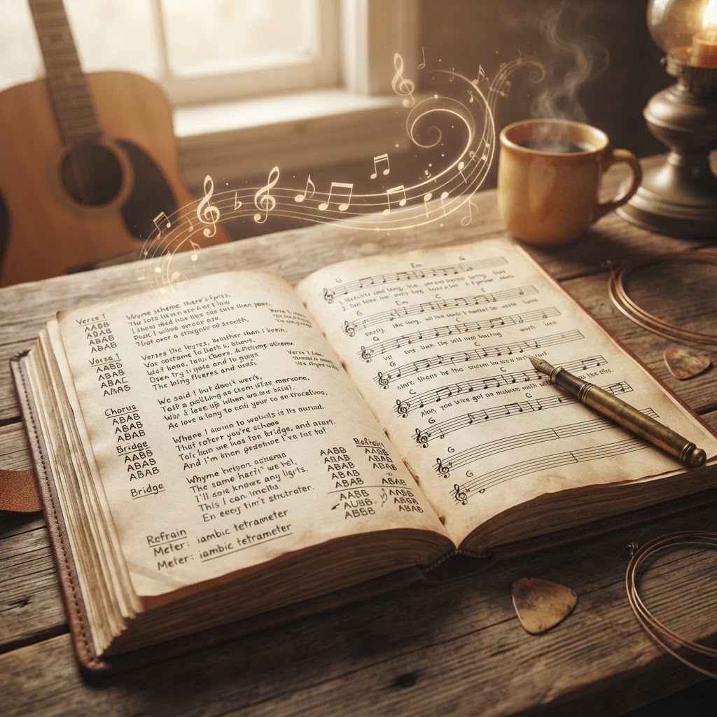 Lyric Writing Template and Rhyme Scheme Pack