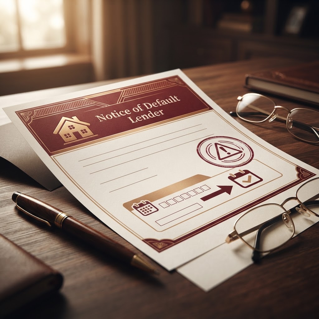 Notice Of Default Lender