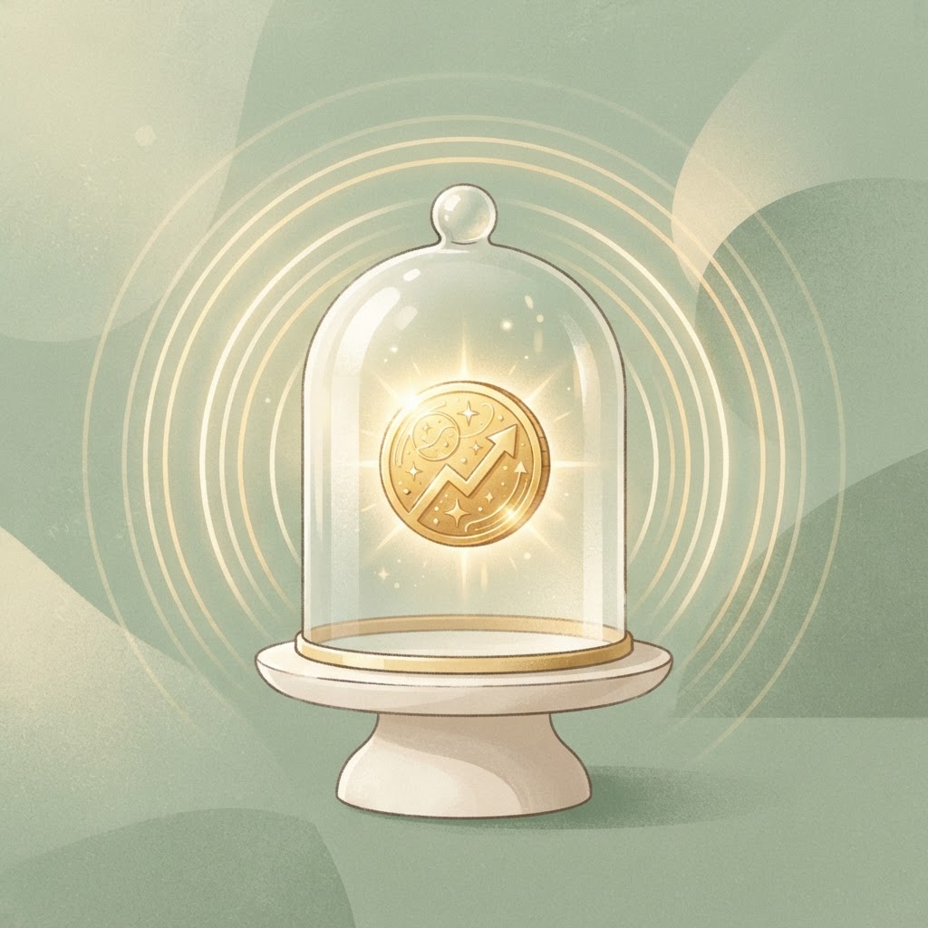 Golden coin compounding in a protective vessel