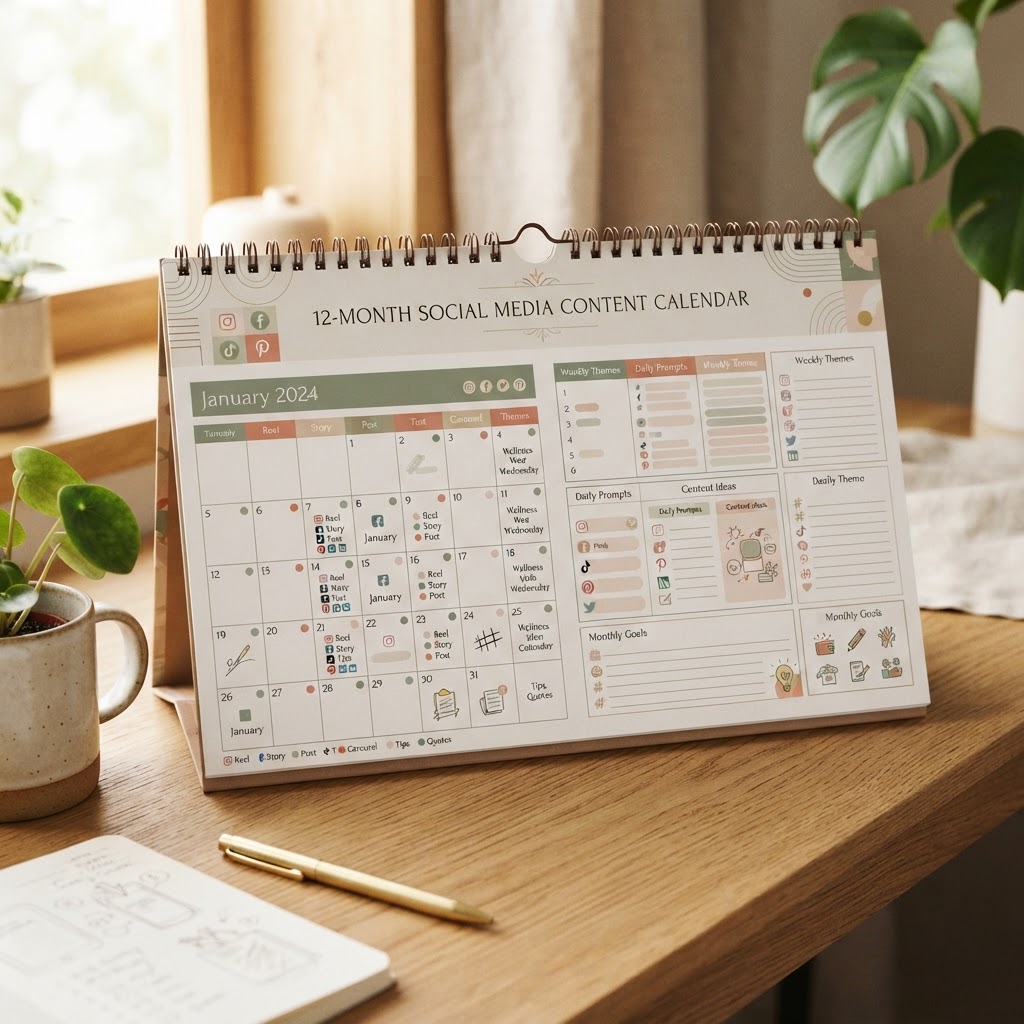 12-Month Social Media Content Calendar