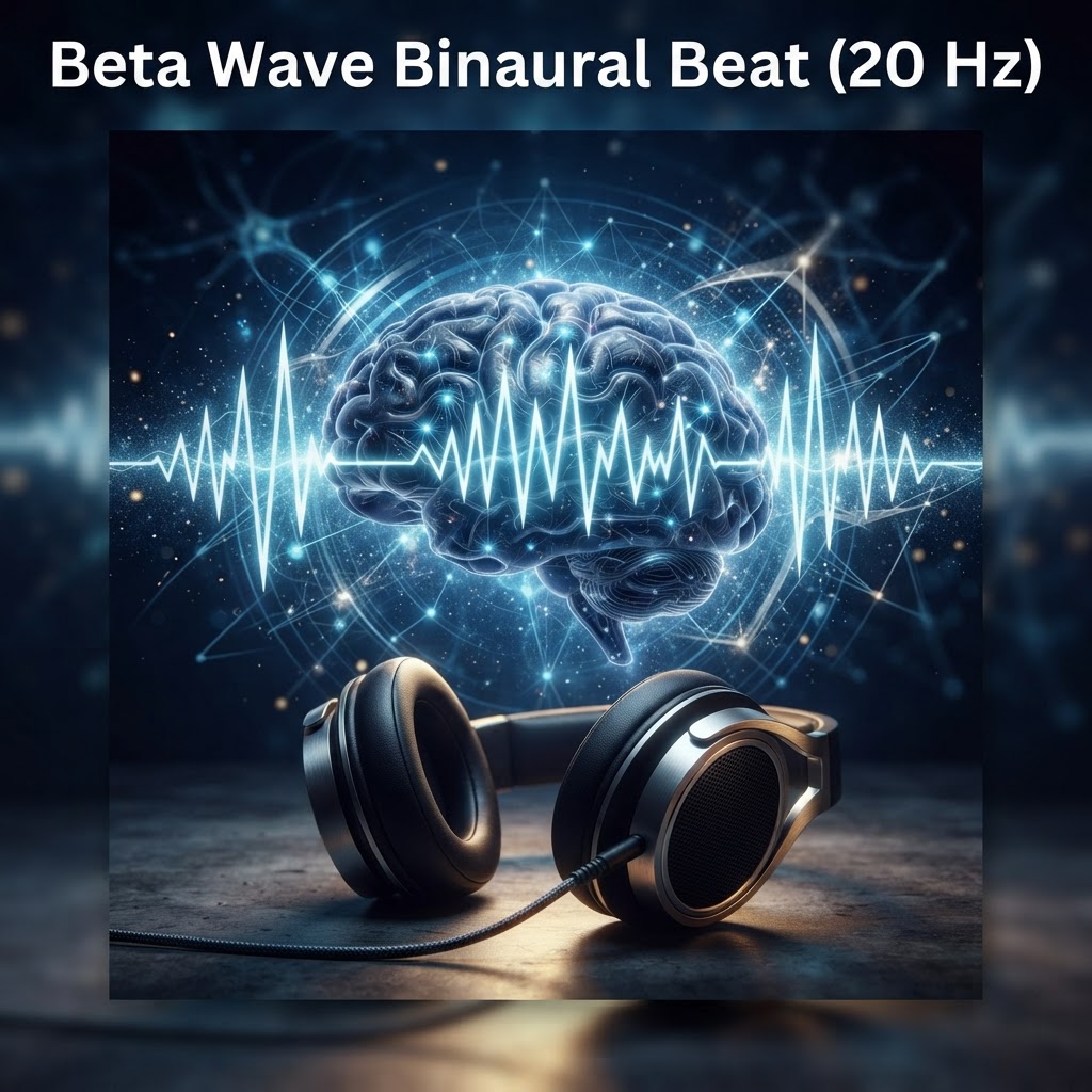 Beta Wave Binaural Beat (20 Hz)