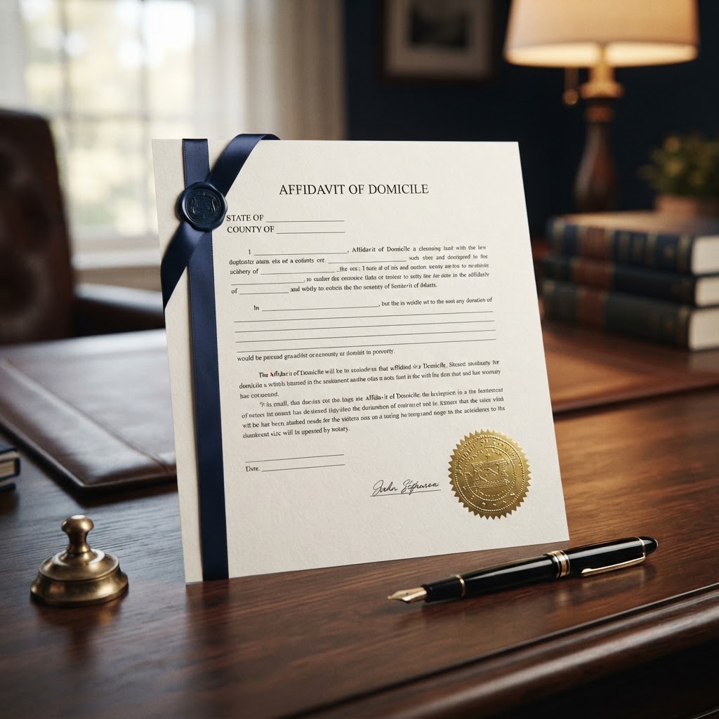 Affidavit Domicile