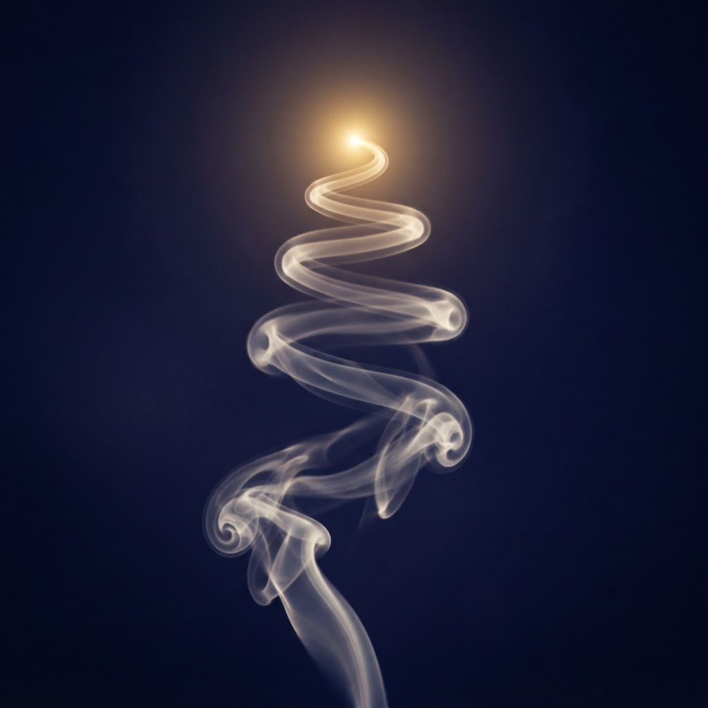 Pendant swaying over a still hand