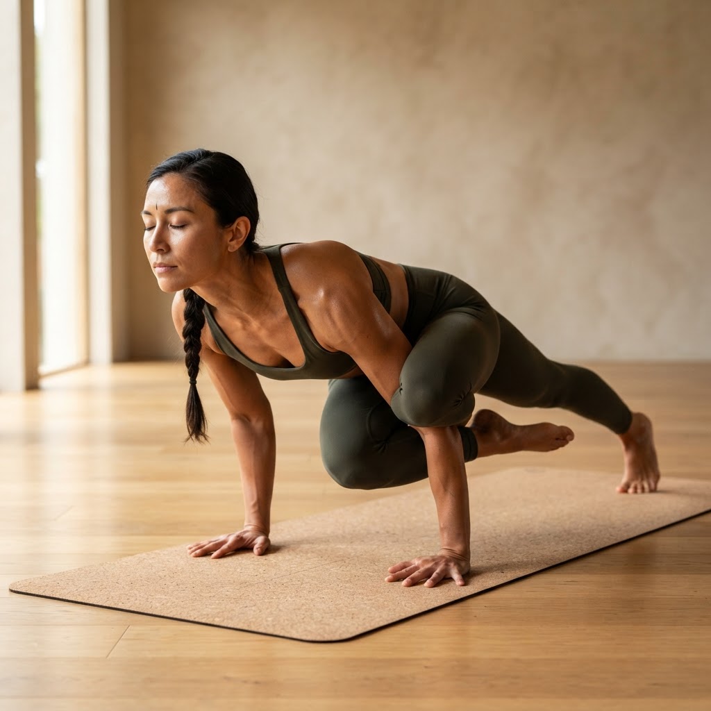 One-Legged Four Limbed Staff Pose