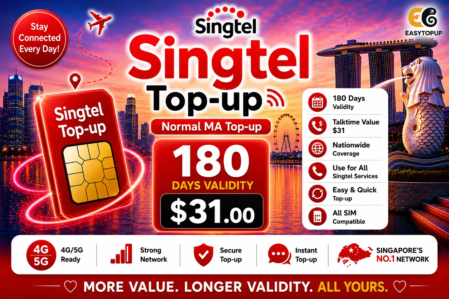Singtel Normal MA Top-up $31