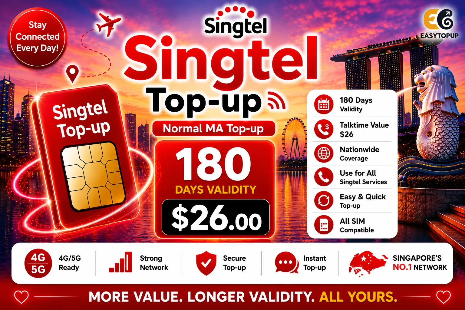 Singtel Normal MA Top-up $26