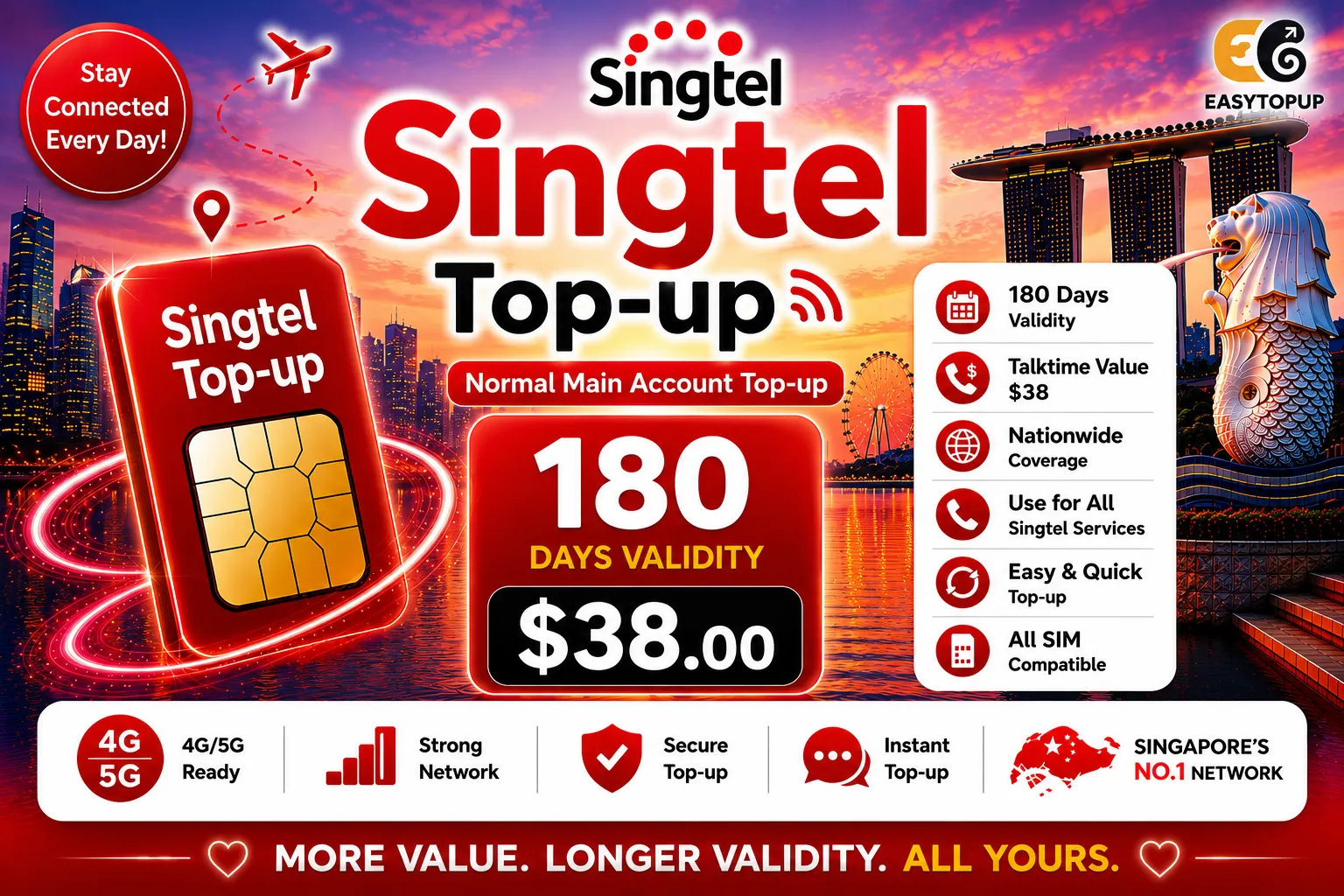 Singtel Normal MA Top-up $38
