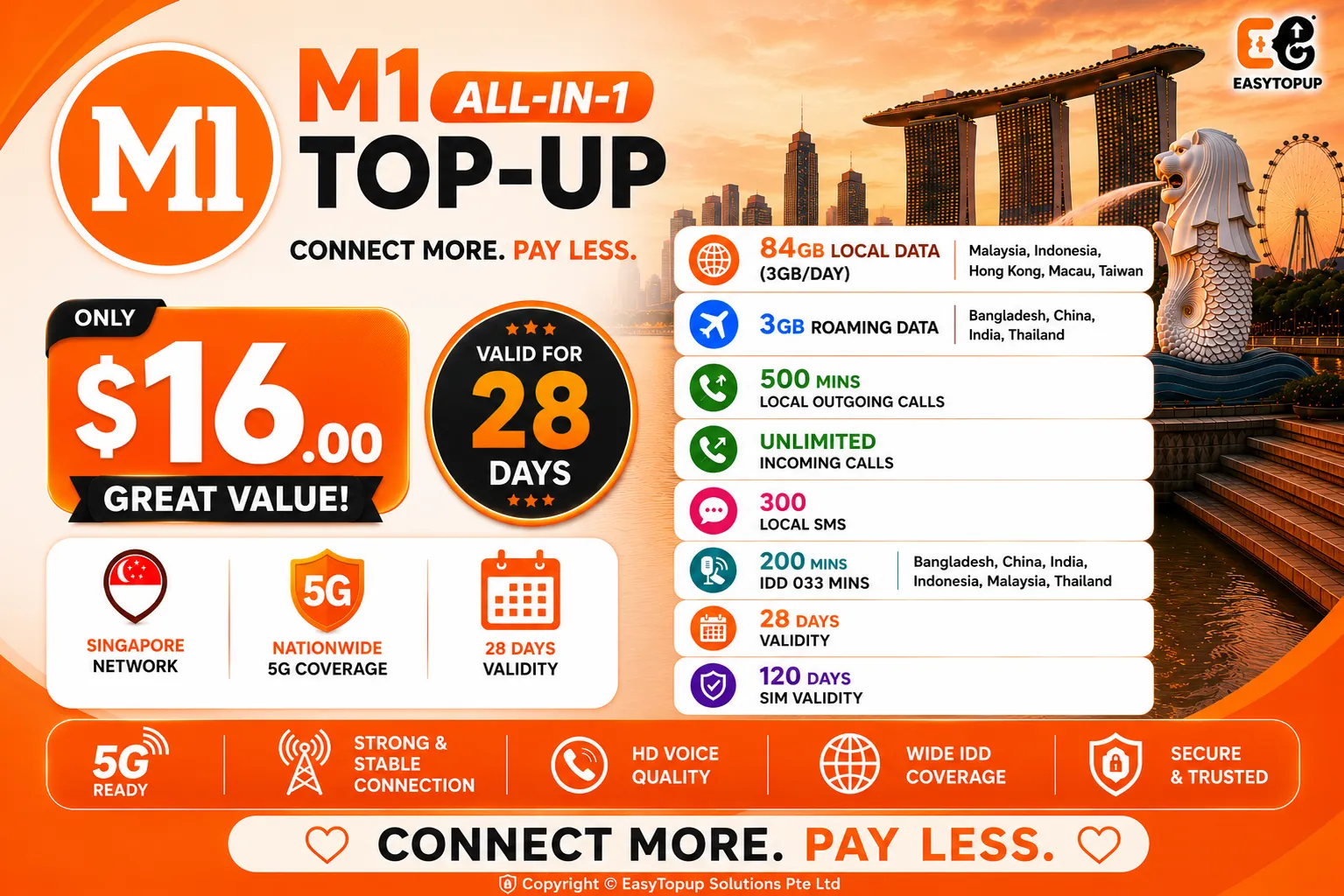 M1 All-in-1 Top-Up $16